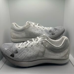 NEW mens under armour shakedown elite track spikes white halo grey size 10